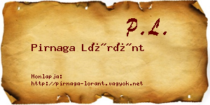 Pirnaga Lóránt névjegykártya