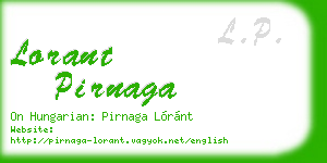 lorant pirnaga business card