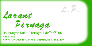 lorant pirnaga business card